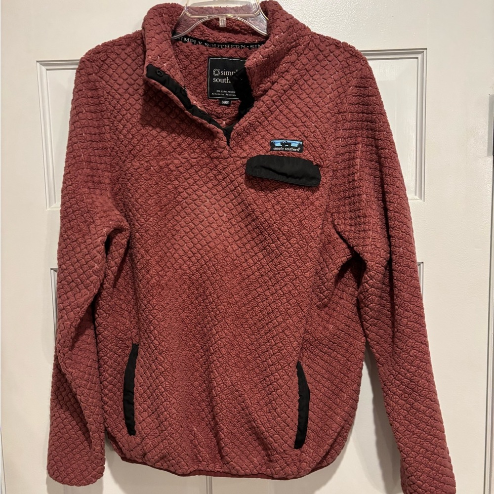 Simply Southern Maroon Teddy Jacket